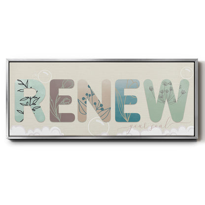 Renew Your Soul - Floater Framed Canvas Print