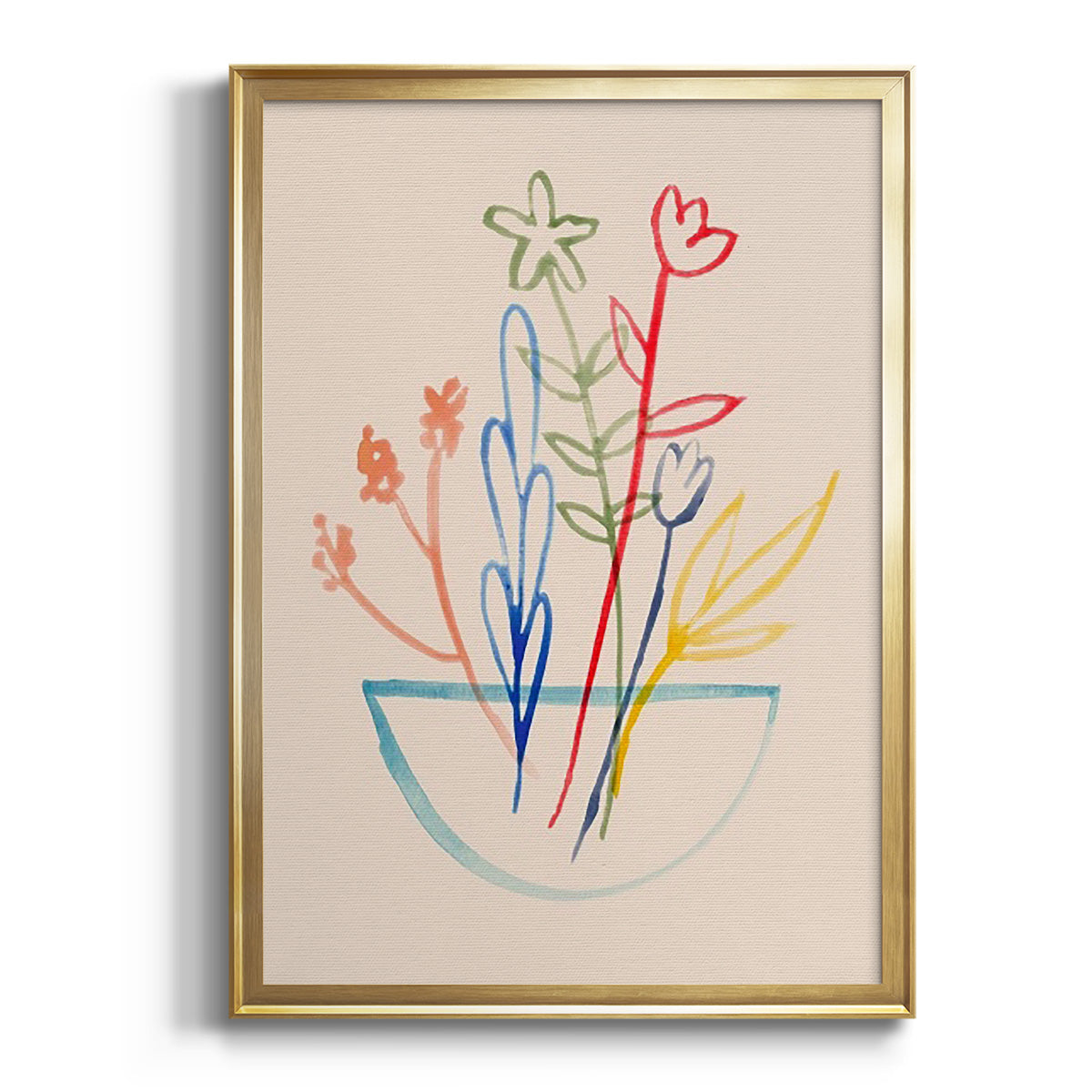 Fun Bunch II - Modern Framed Canvas Print