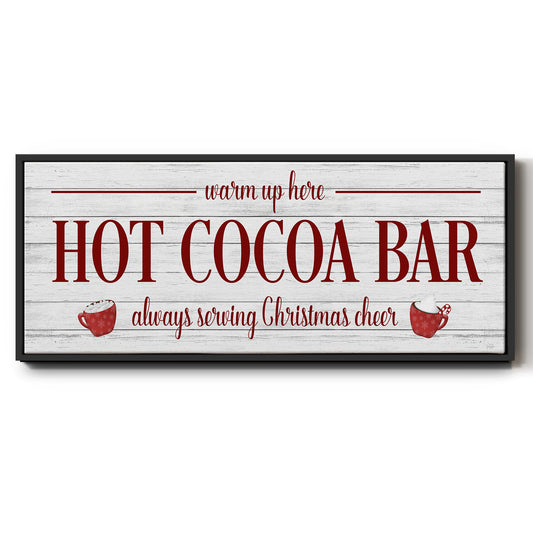 Hot Cocoa Bar - Floater Framed Canvas Print
