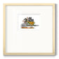 Raccoon Wheelbarrow - Double Matboard Framed Print