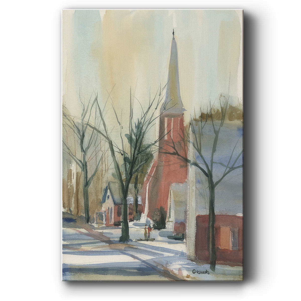 New England Main Street - Gallery Wrapped Canvas