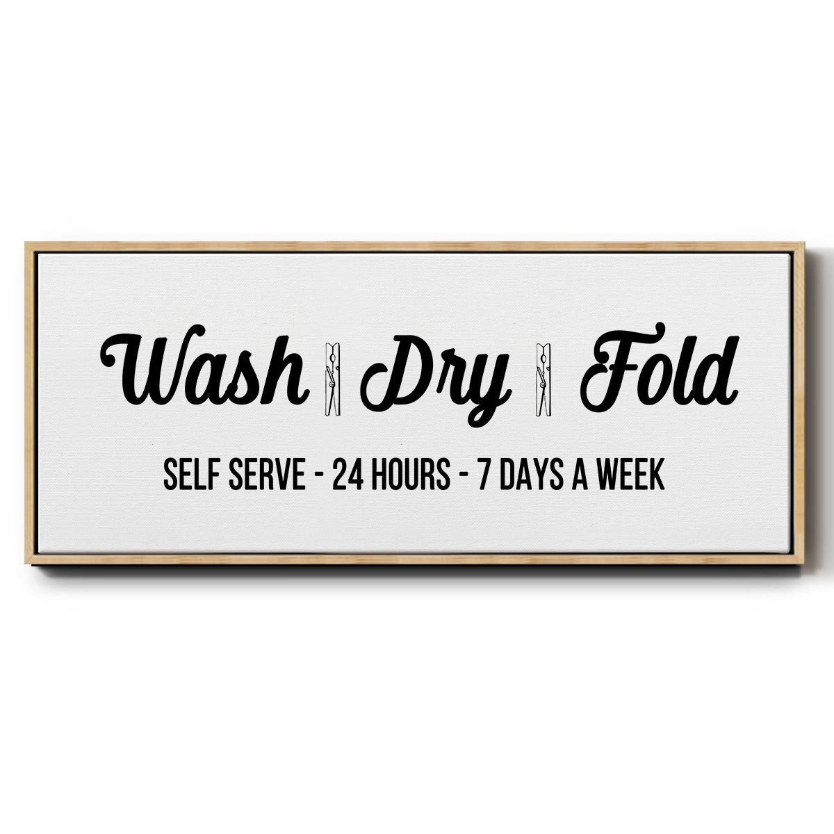 Wash Dry Fold - Floater Framed Canvas Print