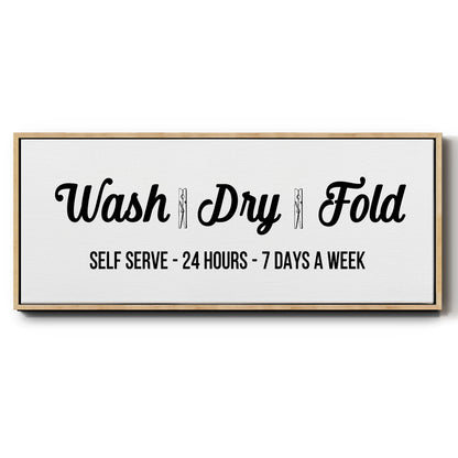 Wash Dry Fold - Floater Framed Canvas Print