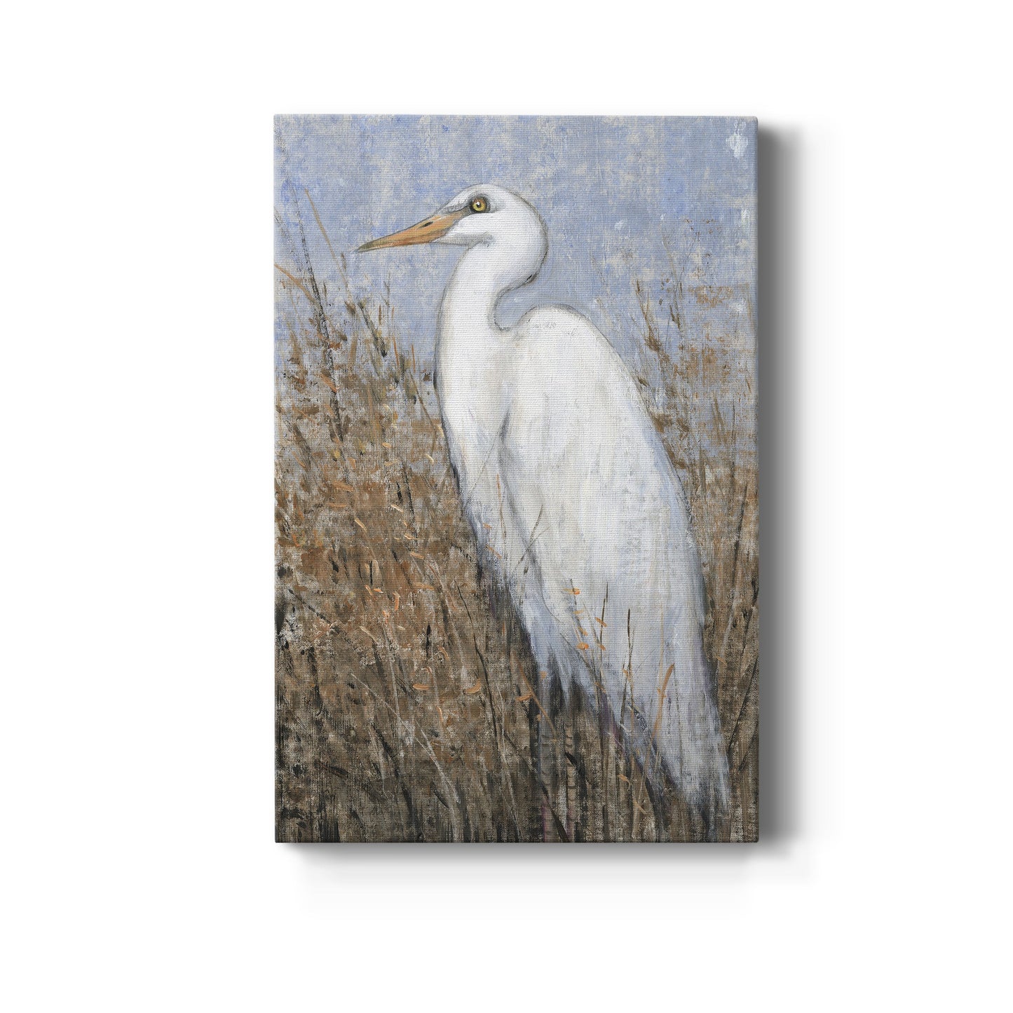 White Heron II Premium Gallery Wrapped Canvas - Ready to Hang