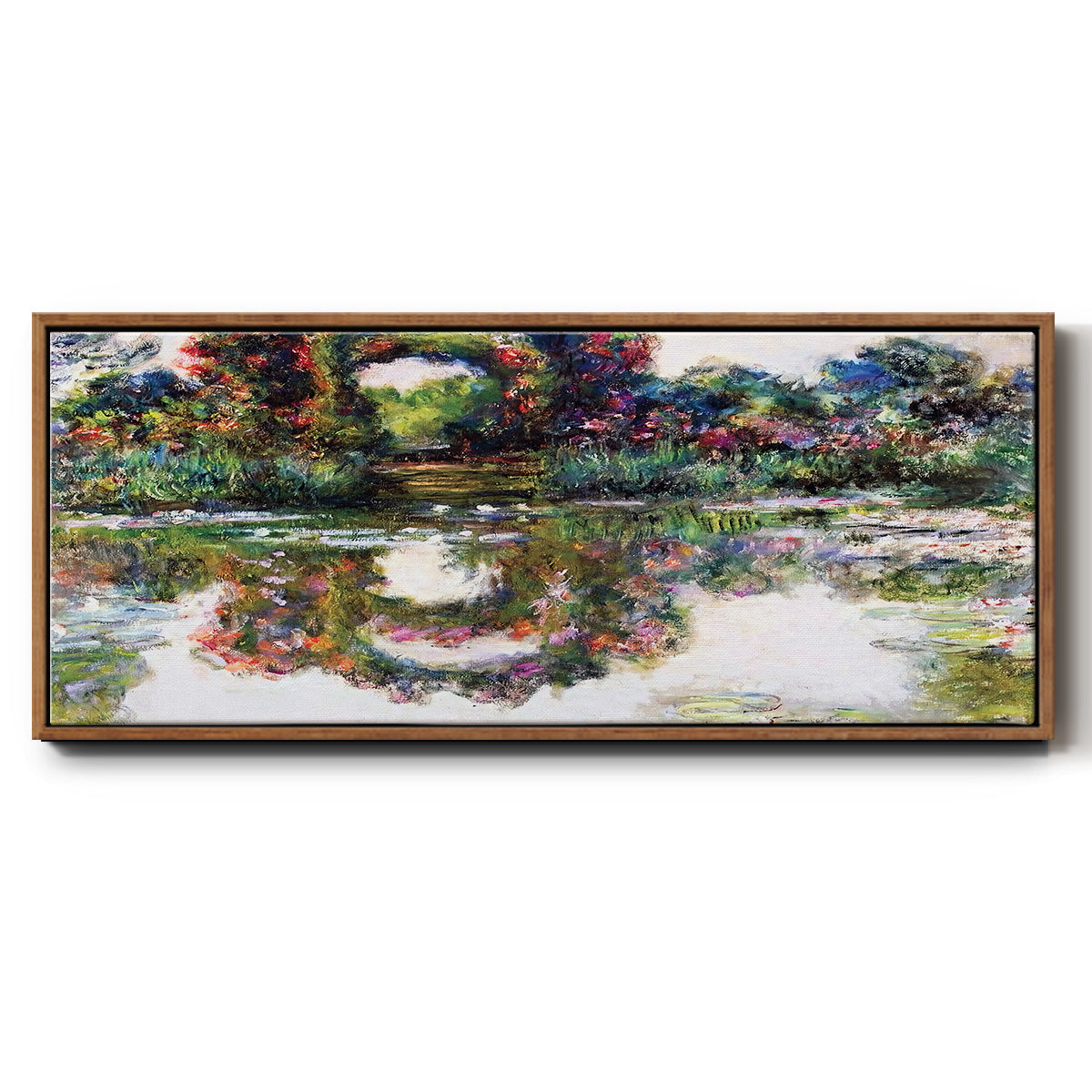 Rose Flowered Arches at Giverny, 1913 - Floater Framed Canvas Print