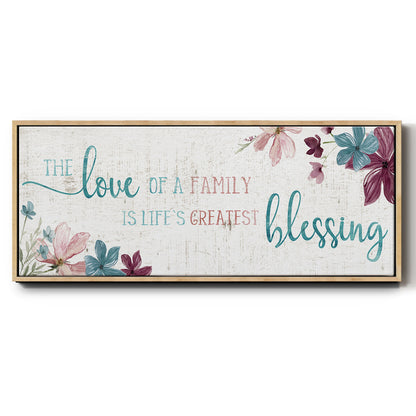 Family Blessing - Floater Framed Canvas Print