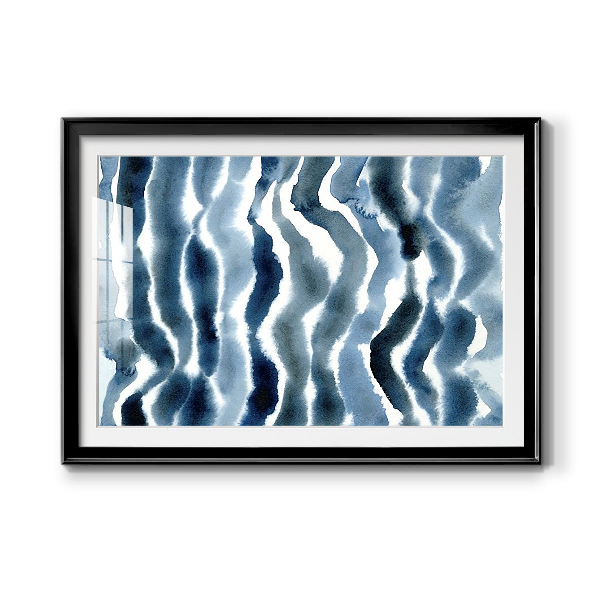 True Blue Wave II - Modern Framed Art Print