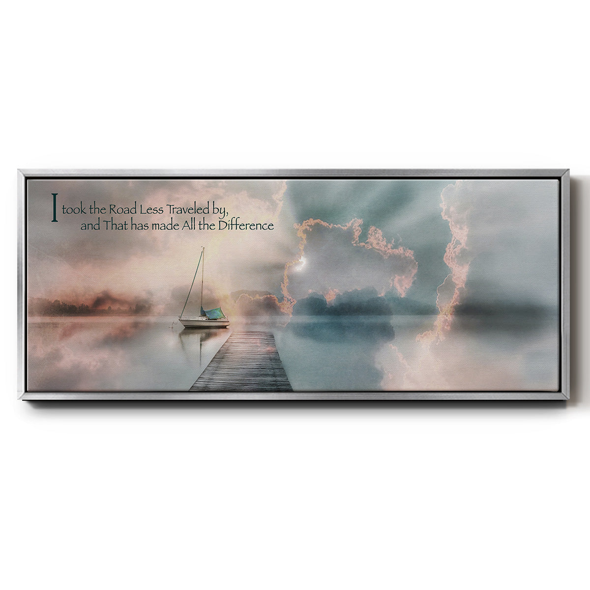 Road Less Traveled - Floater Framed Canvas Print