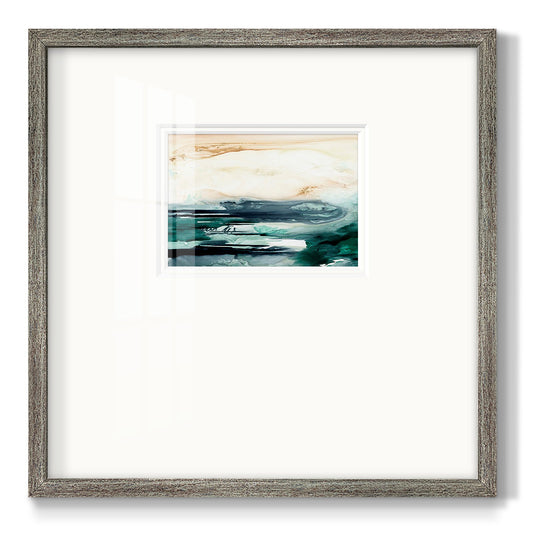 Sea Foam Flow II - Double Matboard Framed Print