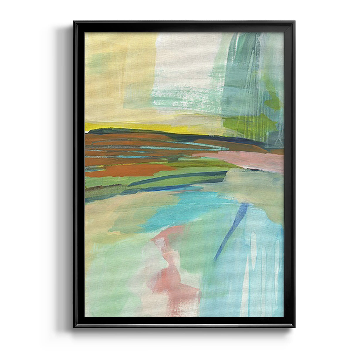 Radiant Horizon IV - Modern Framed Canvas Print