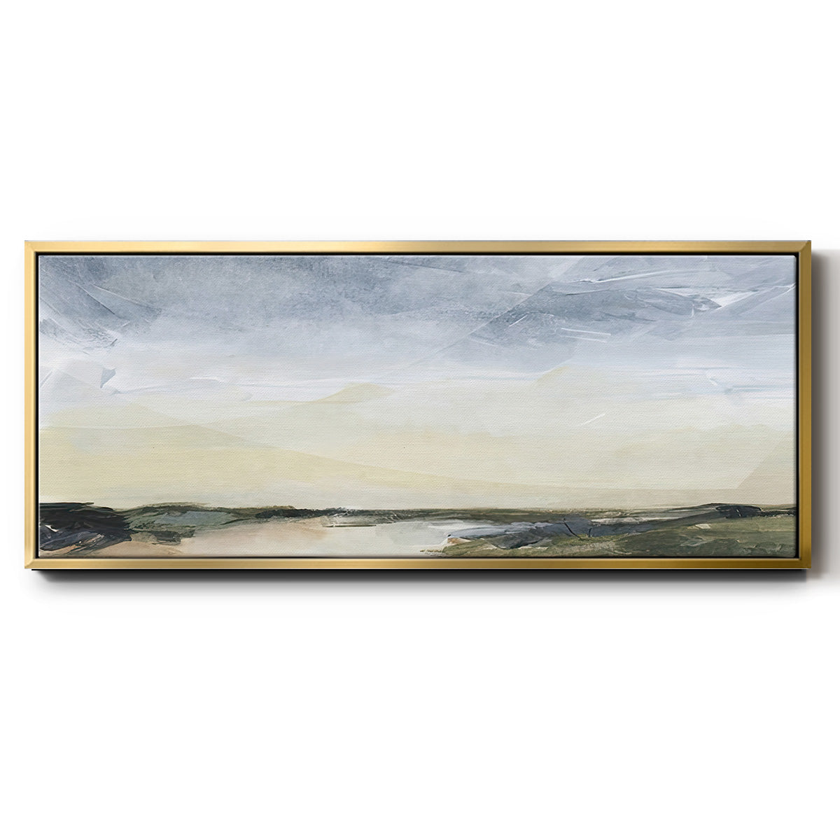 Green Ridge II - Floater Framed Canvas Print