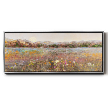 Meadow Moonrise - Floater Framed Canvas Print