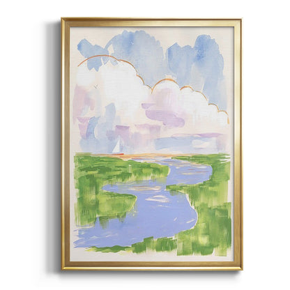 Low Country River Vista I - Modern Framed Canvas Print