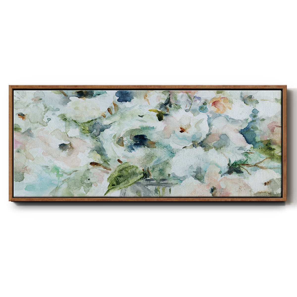 Blooming Softly - Floater Framed Canvas Print