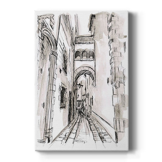 Europe Street Sketches II - Canvas Art Print