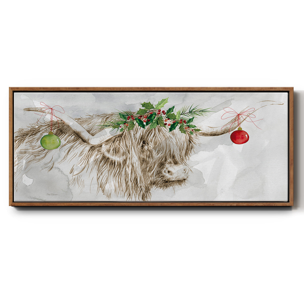 Highland Holidays - Floater Framed Canvas Print