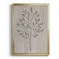 Leaves and Wood II - Modern Framed Canvas Print