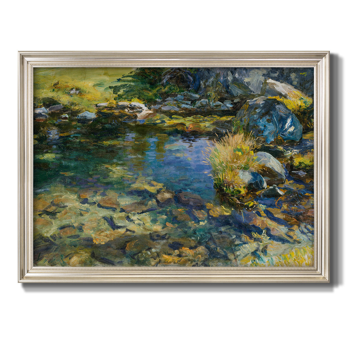 Alpine Pool - Ornate Framed Canvas Print