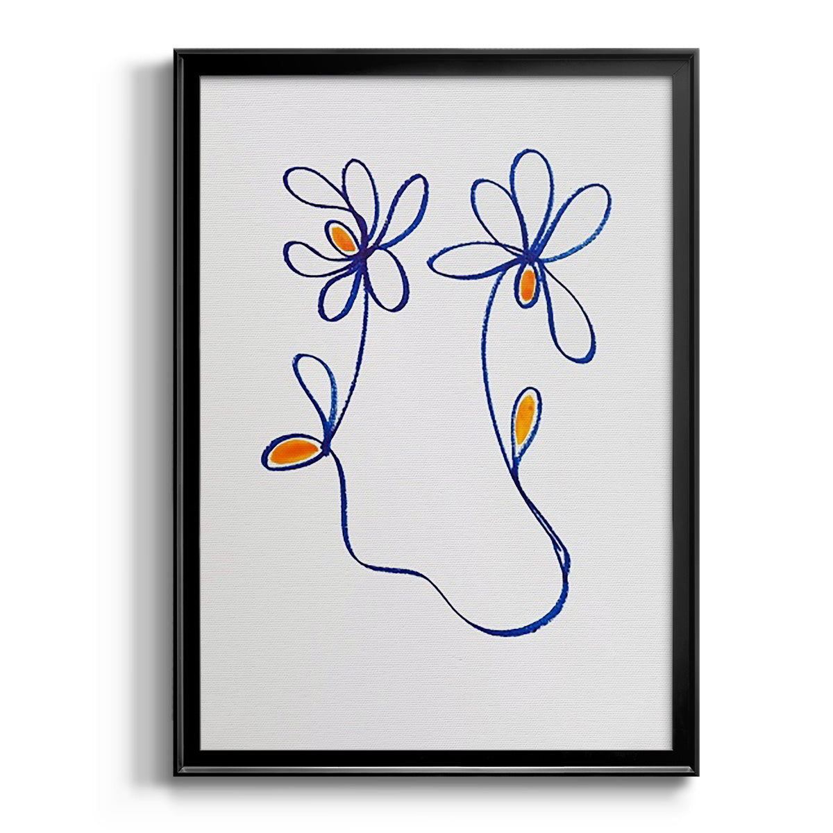 Wobbly Blooms IV - Modern Framed Canvas Print