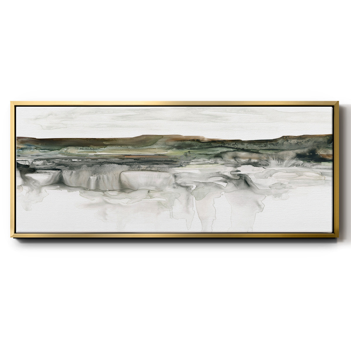 River Flow - Floater Framed Canvas Print