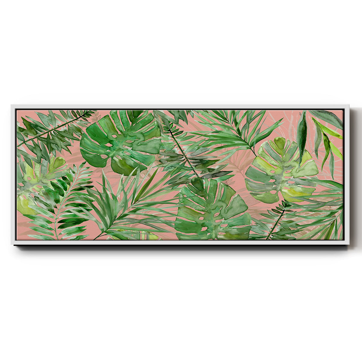 Tropical Sketchbook Coral - Floater Framed Canvas Print