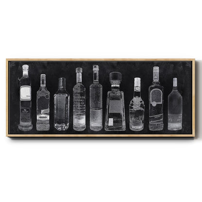 Bar Cart - Floater Framed Canvas Print