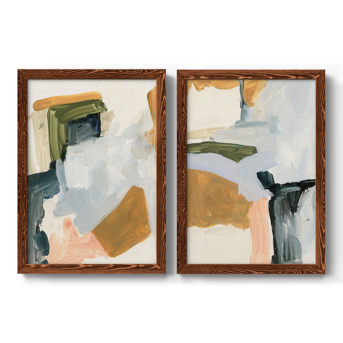 Palette Meld I - Premium Framed Canvas 2 Piece Set - Ready to Hang