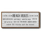 Rules of the Beach - Floater Framed Canvas Print