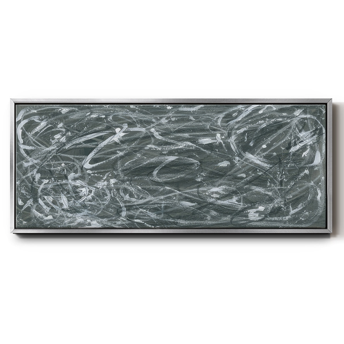 Static Scramble II - Floater Framed Canvas Print