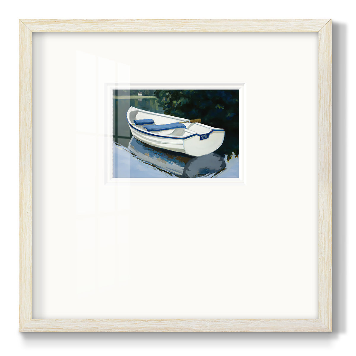 Colorful Rowboat I Premium Framed Print Double Matboard