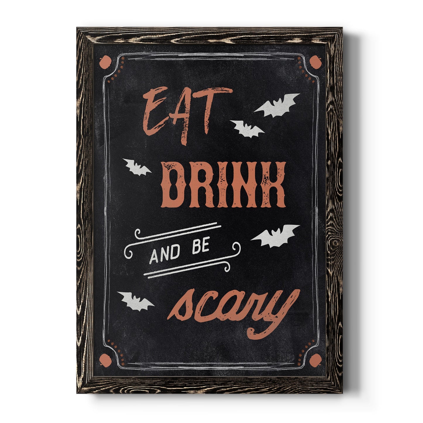 Be Scary - Barnwood Framed Canvas Print