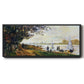 The Riverbank at Le Petit - Floater Framed Canvas Print