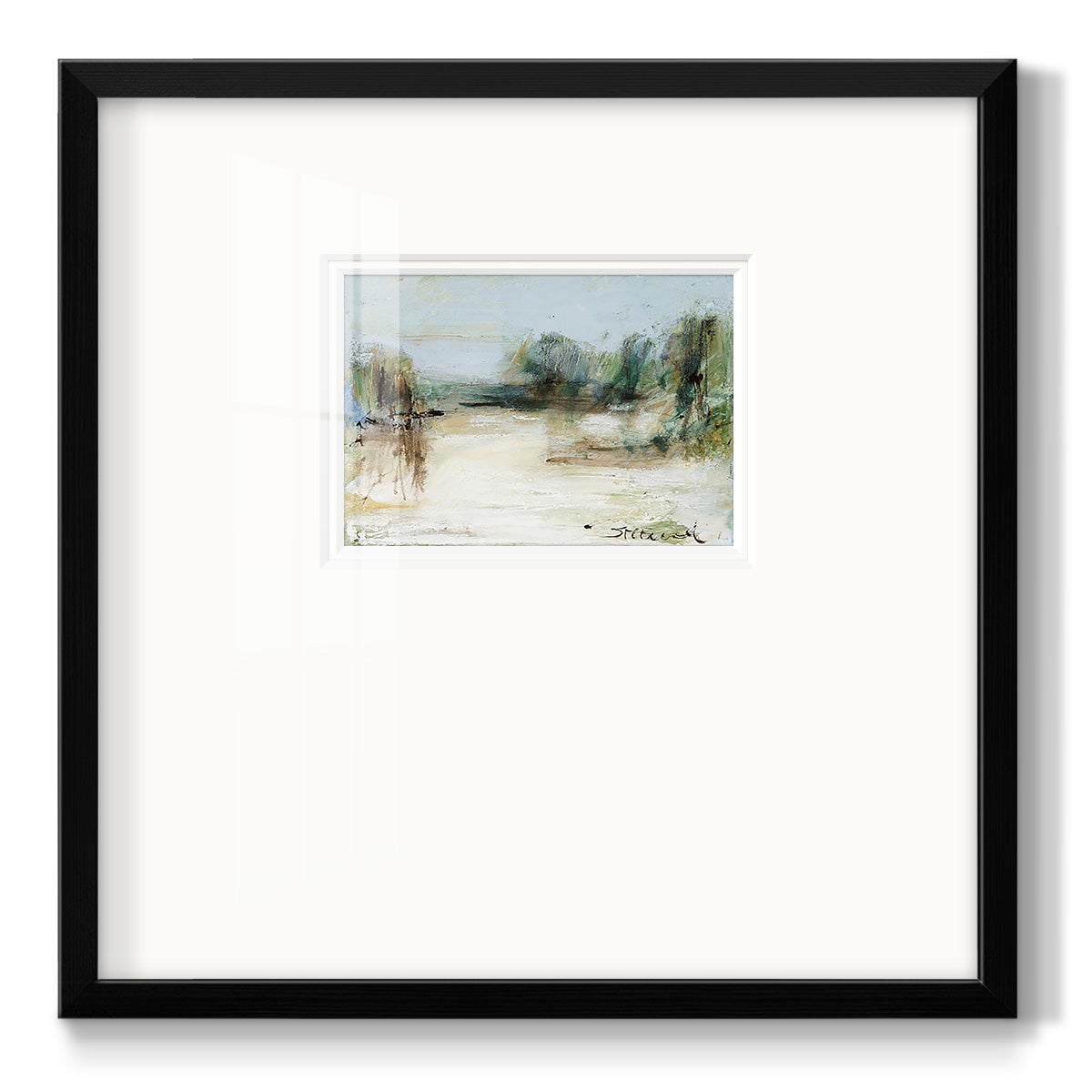 Wintery Horizon III Premium Framed Print Double Matboard