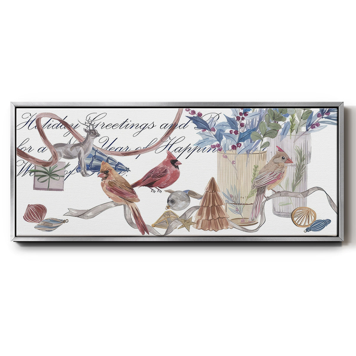 Warm Wishes Collection D - Floater Framed Canvas Print