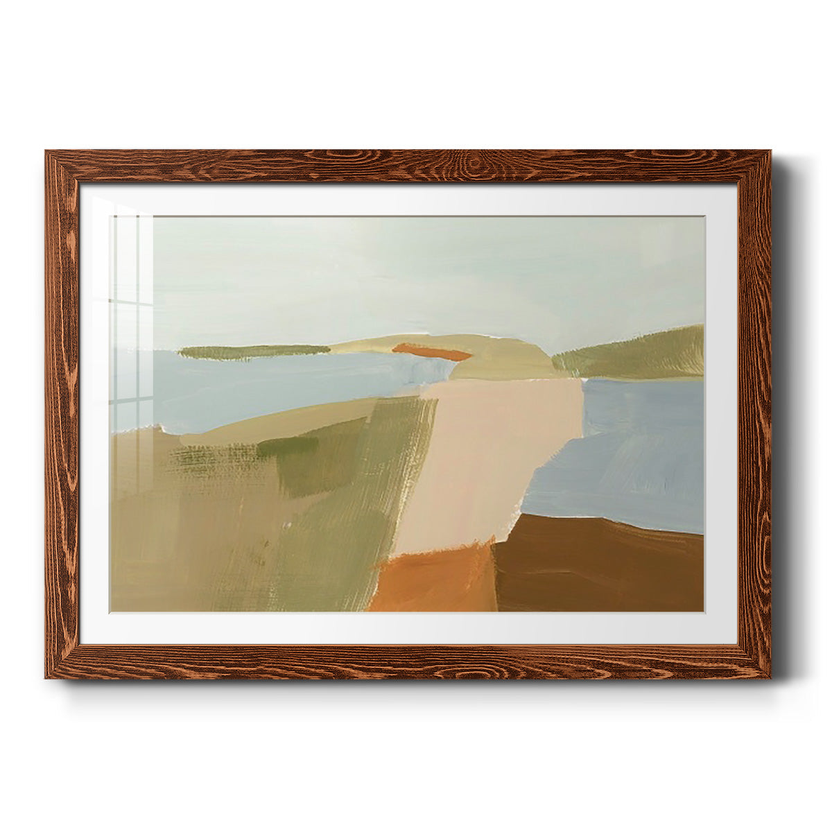 Stacked Landscape II - Barnwood Framed Art Print