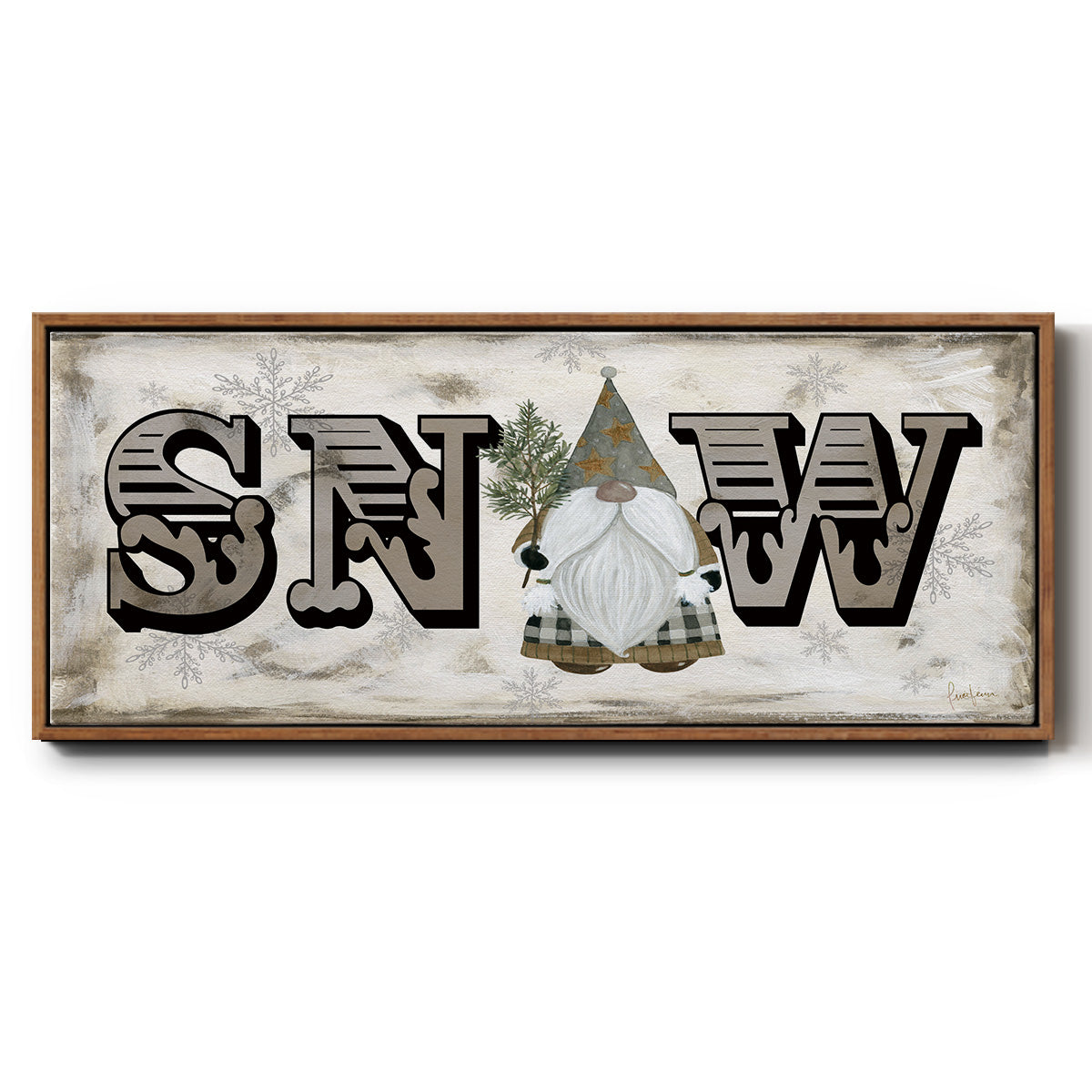 Winter Wonderland Friend Snow - Floater Framed Canvas Print