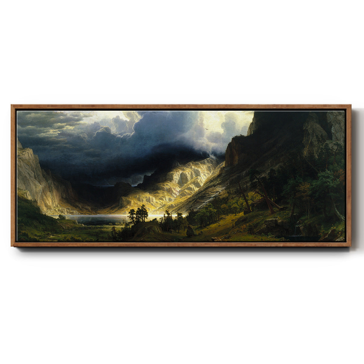 A Storm in the Rocky Mountains - Floater Framed Canvas Print
