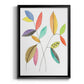 Color Pop Leaves IV - Modern Framed Canvas Print