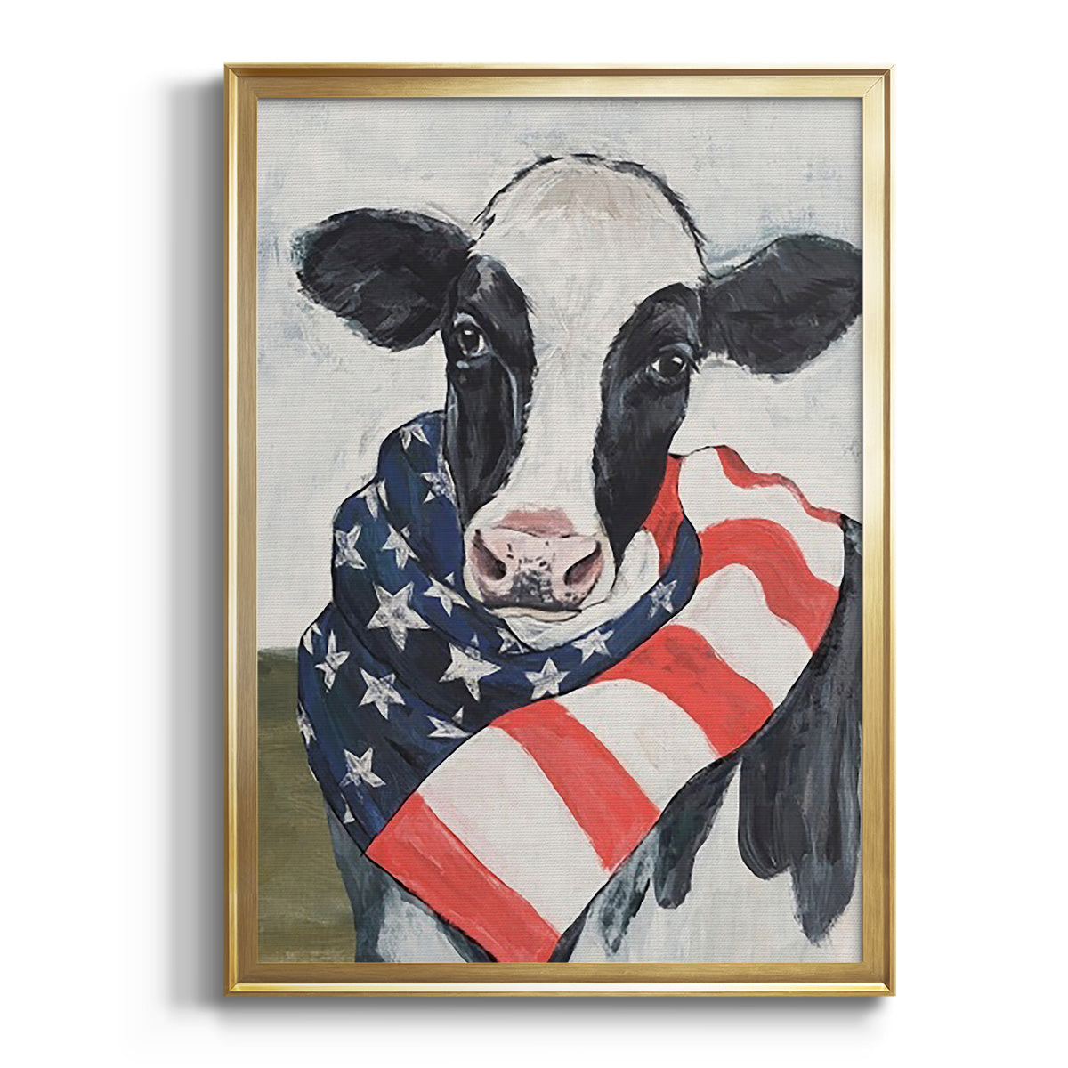 American Cow I - Modern Framed Canvas Print