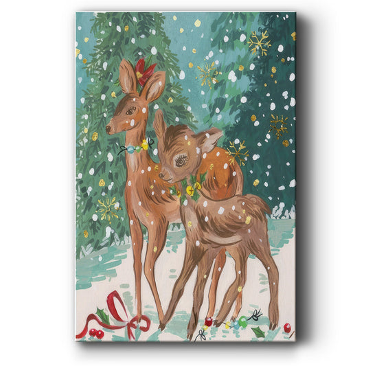 Doe and Fawn I - Canvas Art Print