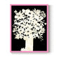 Floral Silhouette - Restickable Framed Art Print