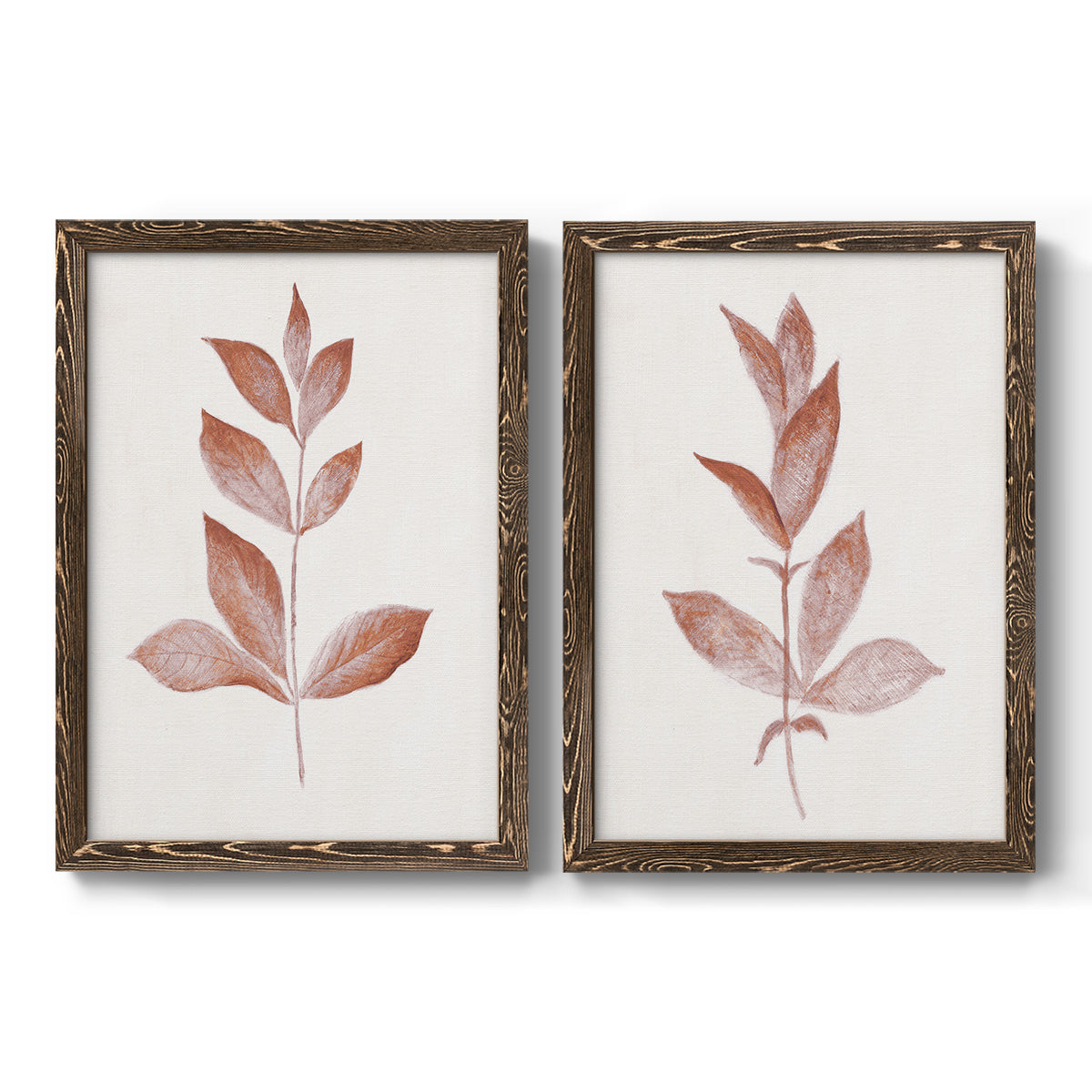 Red Leaf I - Premium Framed Canvas 2 Piece Set - Ready to Hang