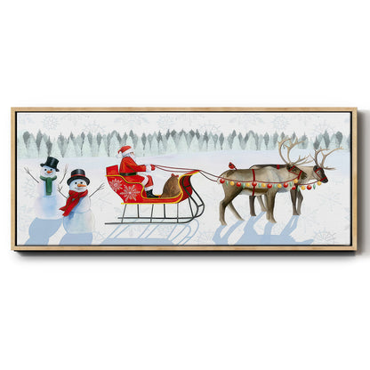 Santa's Snowmen Collection D - Floater Framed Canvas Print