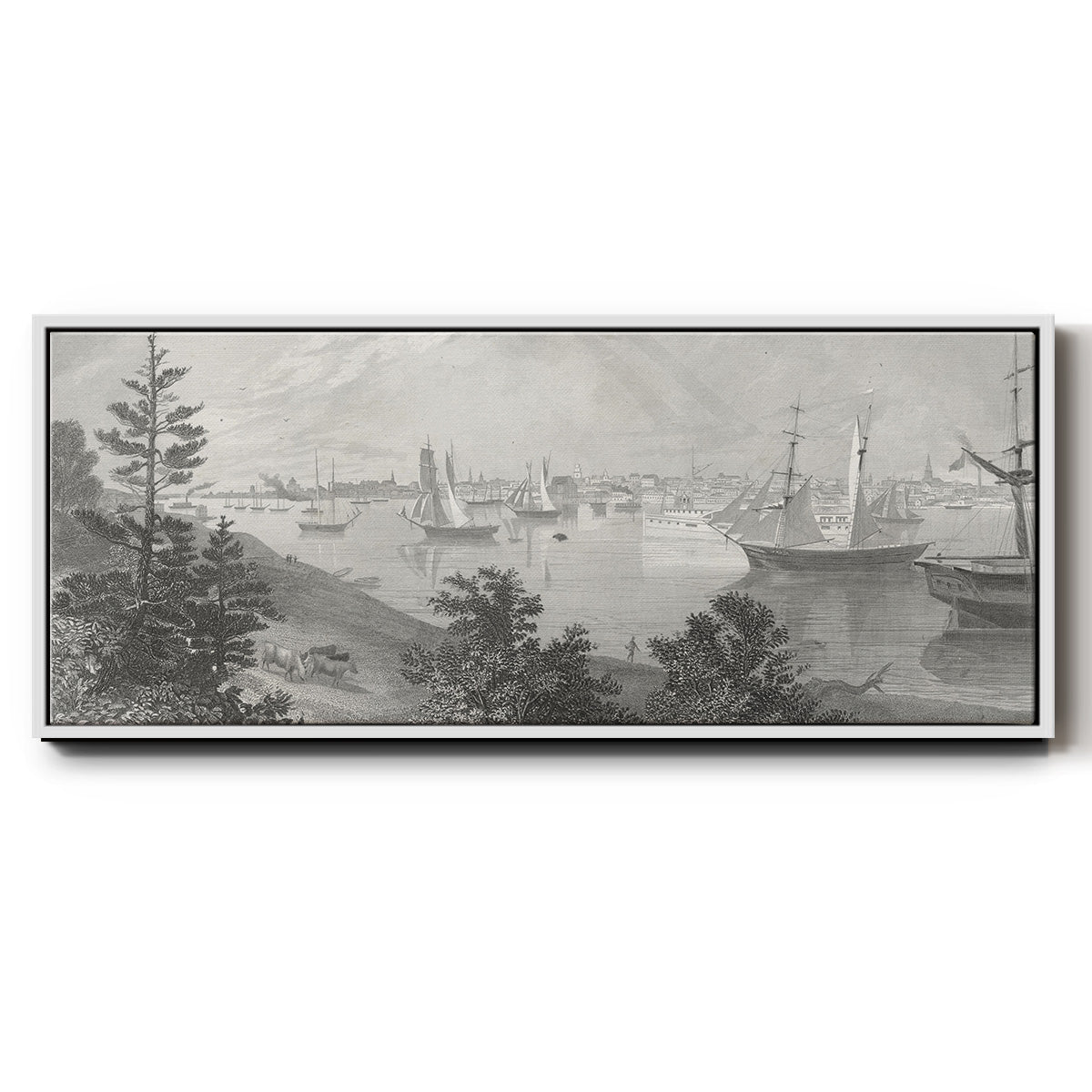 City of Detroit - Floater Framed Canvas Print