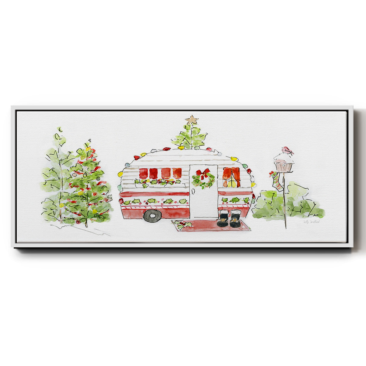 Holiday Camper II - Floater Framed Canvas Print