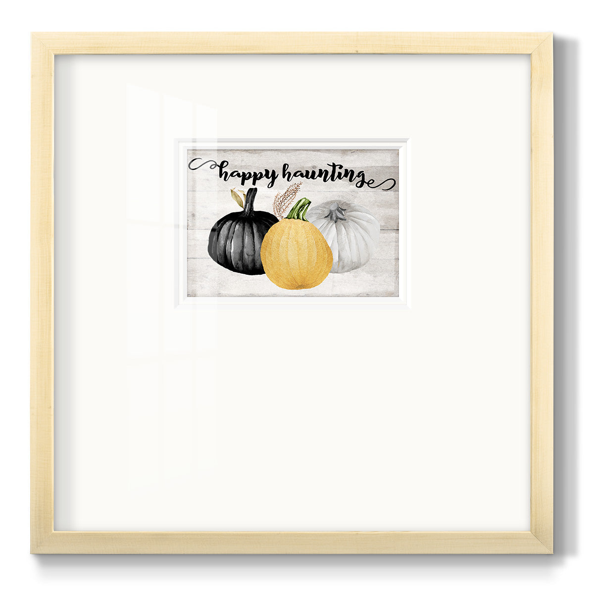 Happy Haunting Premium Framed Print Double Matboard