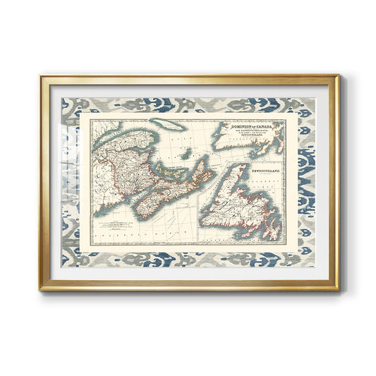 Bordered Map of Canada Premium Framed Print - Ready to Hang