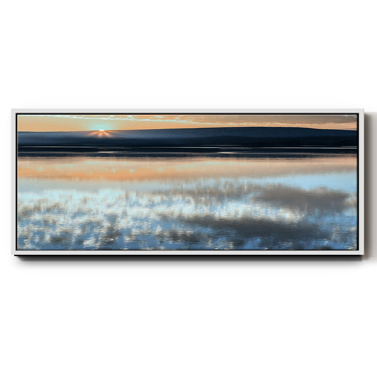 Serene Sunrise - Floater Framed Canvas Print