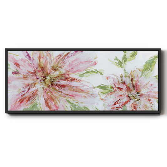Floral Panache - Floater Framed Canvas Print