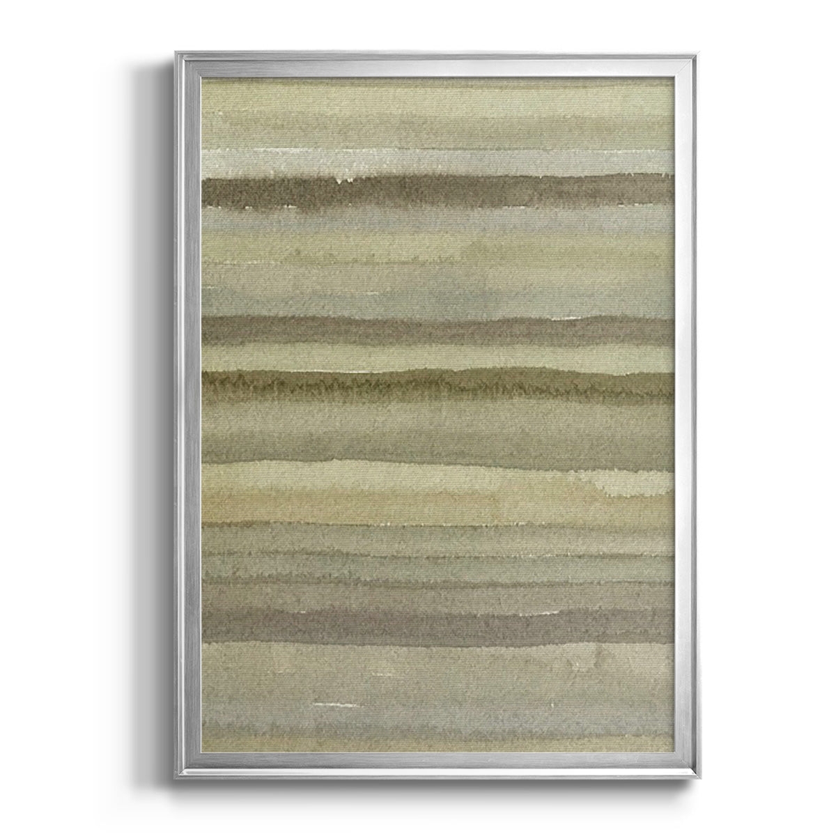Lines in Neutral II - Modern Framed Canvas Print